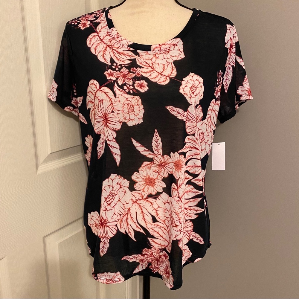 SIMPLY STYLED Sears Allover Floral Print SS Tee